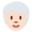 person, light skin tone, white hair